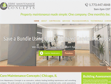 Tablet Screenshot of coremaintenanceconcepts.com